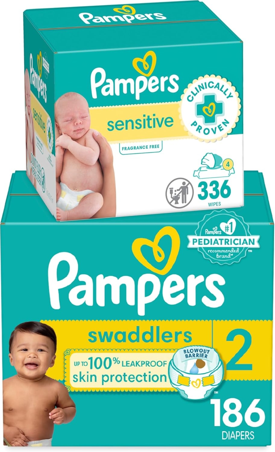 The Ultimate Gentle Care Kit: Pampers Swaddlers & Sensitive Wipes