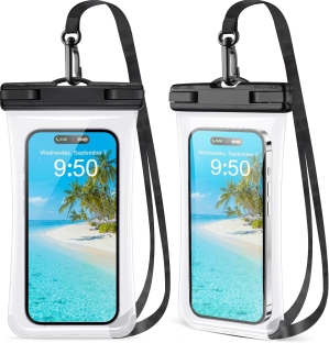 2 Pack Waterproof Phone Pouch – IPX8 Certified Dry Bag Case for iPhone 15 Pro Max, Galaxy S24, Pixel 8a, Up to 7.2