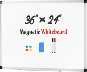 Sweetcrispy Magnetic Dry Erase Board 36 x 24 Inch Whiteboard Kit for Home Office & School