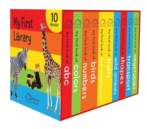 My First Library: A Boxset of 10 Essential Early Learning Board Books for Toddlers