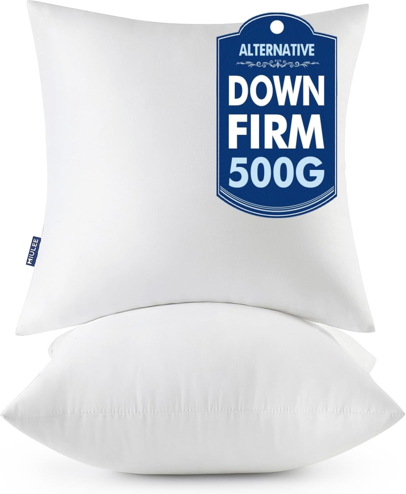 MIULEE 18x18 Inch Throw Pillow Inserts (Set of 2)