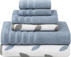 Modern Threads Organic Vines 6-Piece Cotton Towel Set