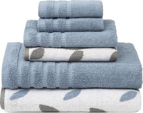 Modern Threads Organic Vines 6-Piece Cotton Towel Set