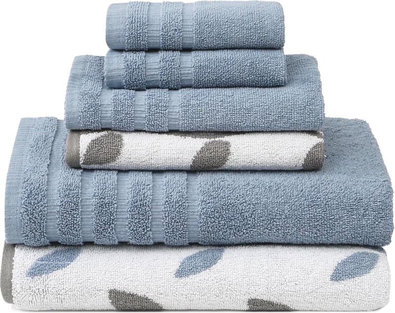 Modern Threads Organic Vines 6-Piece Cotton Towel Set