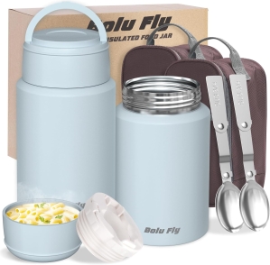 Insulated Food Jar & Soup Thermos Set (2-Pack, 18.5oz & 27oz)