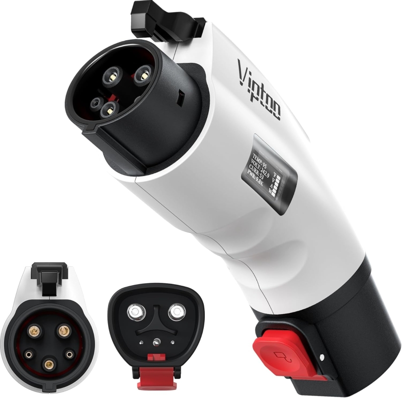VIPTOO Tesla to J1772 Adapter with Real-Time Display Screen