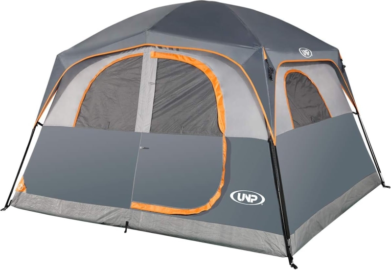 UNP 6-Person Waterproof Cabin Tent for Family Camping