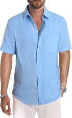 JMIERR Men's Casual Striped Button-Up Shirt