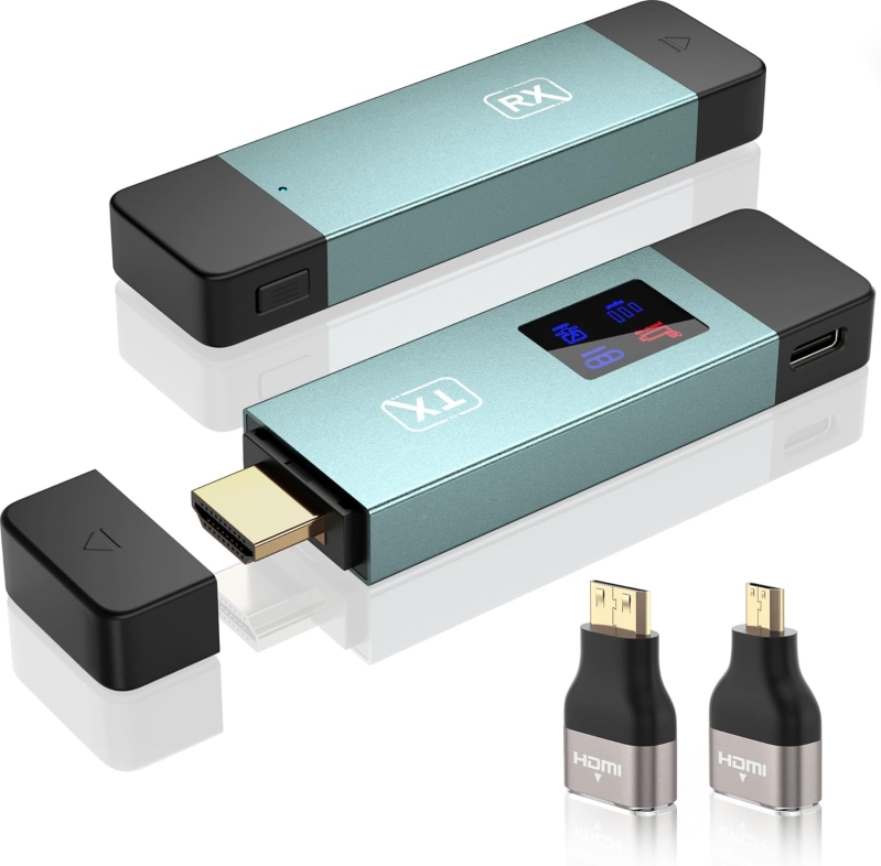 Plug-and-Play Wireless HDMI Transmitter and Receiver Kit