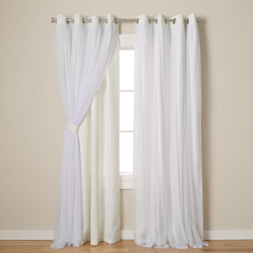 Talia Double Layer Blackout & Sheer Curtains (2-Pack)