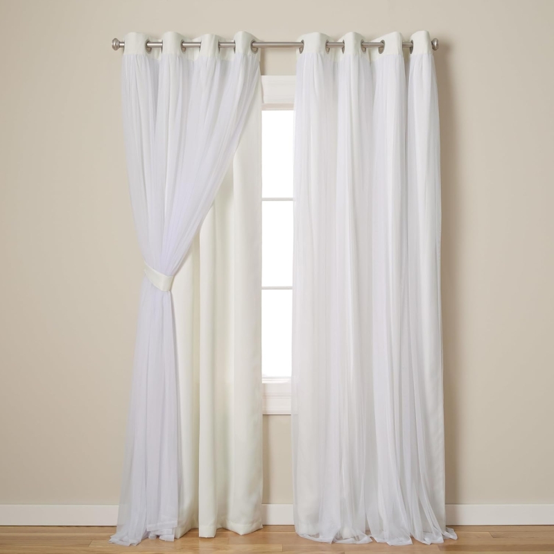 Talia Double Layer Blackout & Sheer Curtains (2-Pack)
