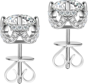 2 Carat Moissanite Stud Earrings | D Color VVS1