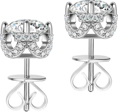 2 Carat Moissanite Stud Earrings | D Color VVS1
