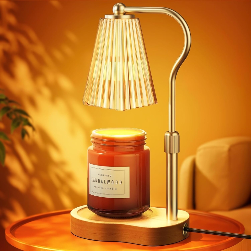 Adjustable Candle Warmer Lamp with Timer & Dimmer
