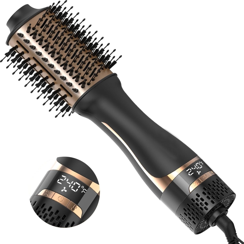 Nicebay Hair Dryer Brush with Digital Temperature Control