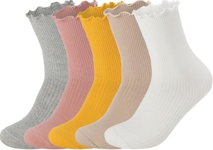 Flydo Women's Ruffle Ankle Socks (5-10 Pack)