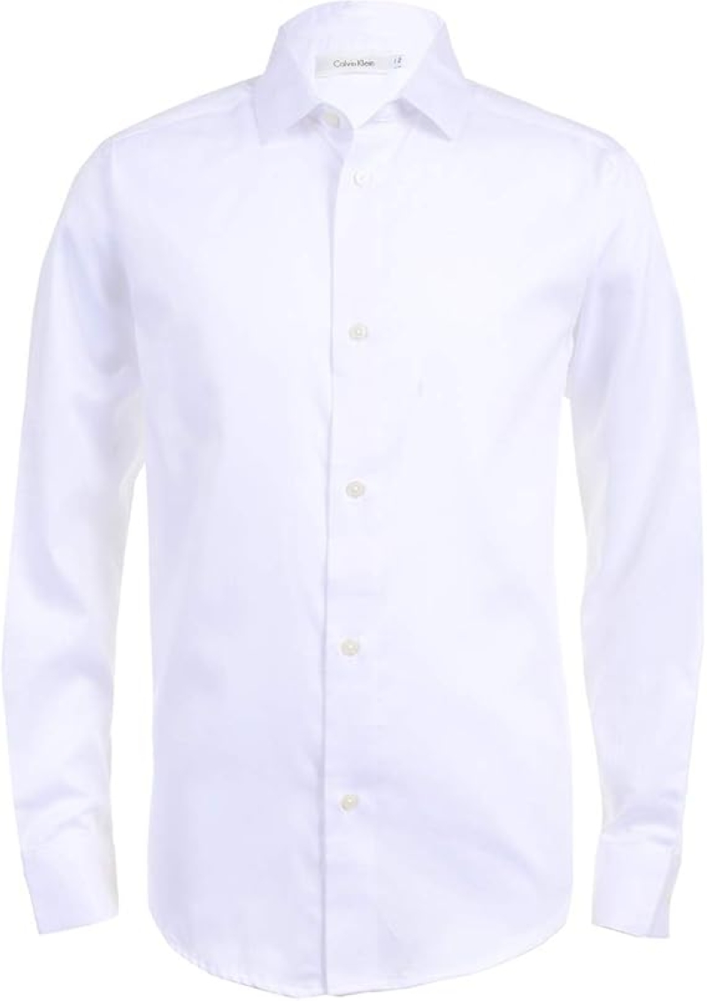 Calvin Klein Boys' Sateen Dress Shirt