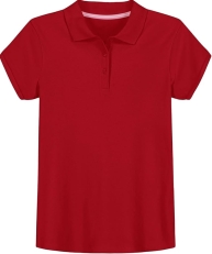 IZOD Girls' Soft Interlock School Uniform Polo