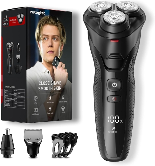 3-in-1 Wet & Dry Electric Shaver for Men