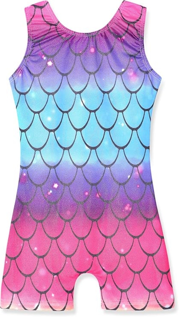 HOZIY Girls' Sparkly Unicorn & Mermaid Biketards