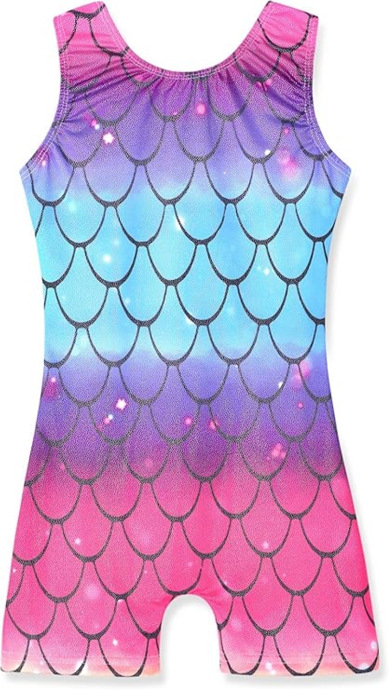 HOZIY Girls' Sparkly Unicorn & Mermaid Biketards