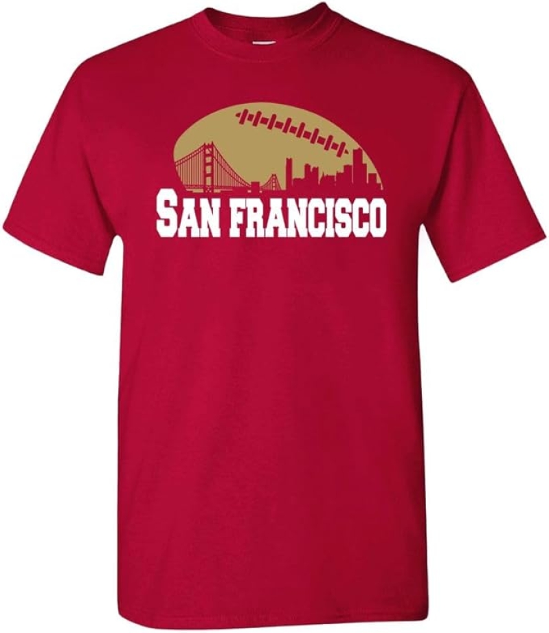 San Francisco Skyline Football Fan T-Shirt