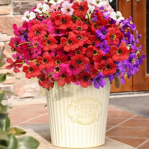 20-Bundle UV-Resistant Artificial Flowers for Outdoors