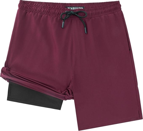 Men's 2-in-1 Swim Trunks with Compression Liner