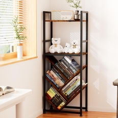 6-Tier Industrial Tree Bookshelf