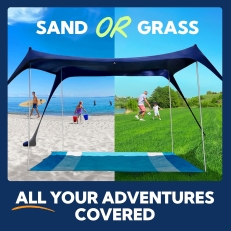 SUN NINJA UPF 50+ Beach Tent & Sun Shelter