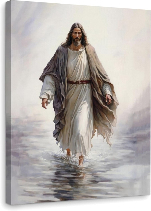 Jesus Walking On Water Canvas Wall Art
