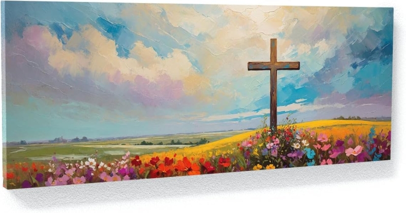 Cross Blossom 46 - Large Abstract Canvas Wall Art