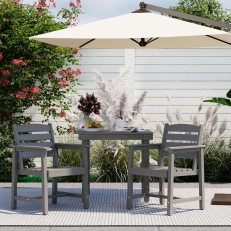 HDPE Outdoor Dining Chairs | Weatherproof (Set of 2)