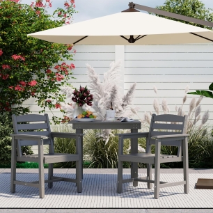 HDPE Outdoor Dining Chairs | Weatherproof (Set of 2)