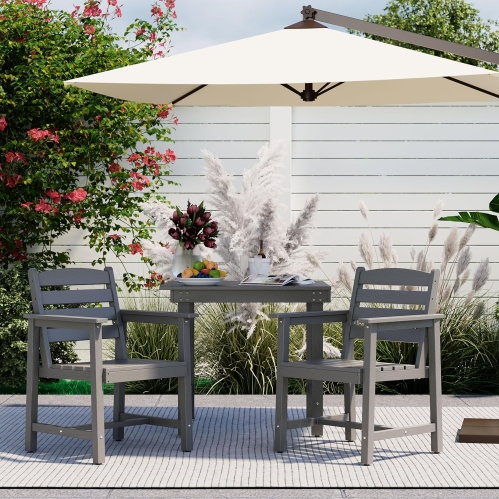 HDPE Outdoor Dining Chairs | Weatherproof (Set of 2)