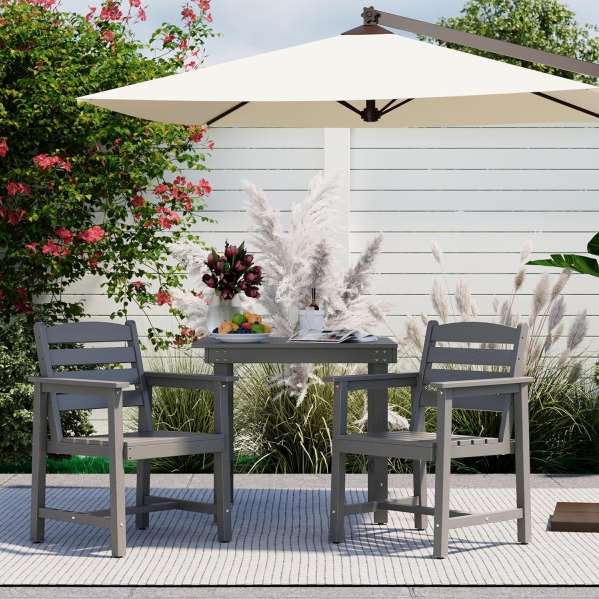 HDPE Outdoor Dining Chairs | Weatherproof (Set of 2)