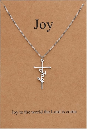 Faith Cross Pendant Necklace for Women