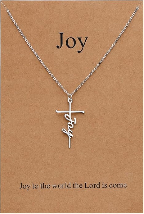 Faith Cross Pendant Necklace for Women