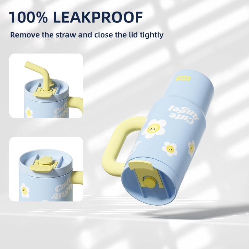 40 oz Ceramic Lined Tumbler with Handle