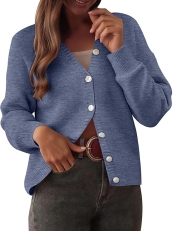 Caracilia Women's Wool Blend Classic Cardigan Sweater