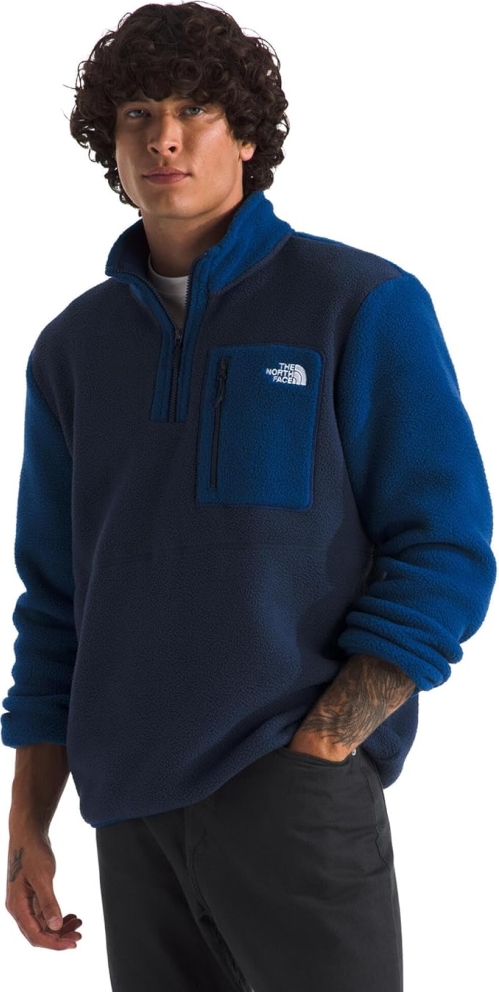 THE NORTH FACE Men's Yumiori 1/4 Zip Fleece Jacket - Lightweight & Recycled Material