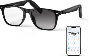 AI Smart Glasses with ChatGPT & 147-Language Real-Time Translation | Open-Ear Audio & Polarized Lenses
