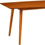 Walker Edison Mid-Century Modern 6-Person Wood Dining Table Set | 60-Inch Rectangle