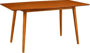Walker Edison Mid-Century Modern 6-Person Wood Dining Table Set | 60-Inch Rectangle