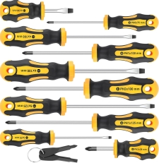 Amartisan 10-Piece Magnetic Screwdriver Set | Professional Cushion Grip Phillips & Slotted Tips