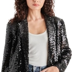 Steve Madden Women's Imann Knit Long Blazer | Versatile 29.5-Inch Outerwear