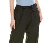 Rebecca Taylor Women's Stretch Linen Pull-On Pant | Viscose Blend with Drawstring