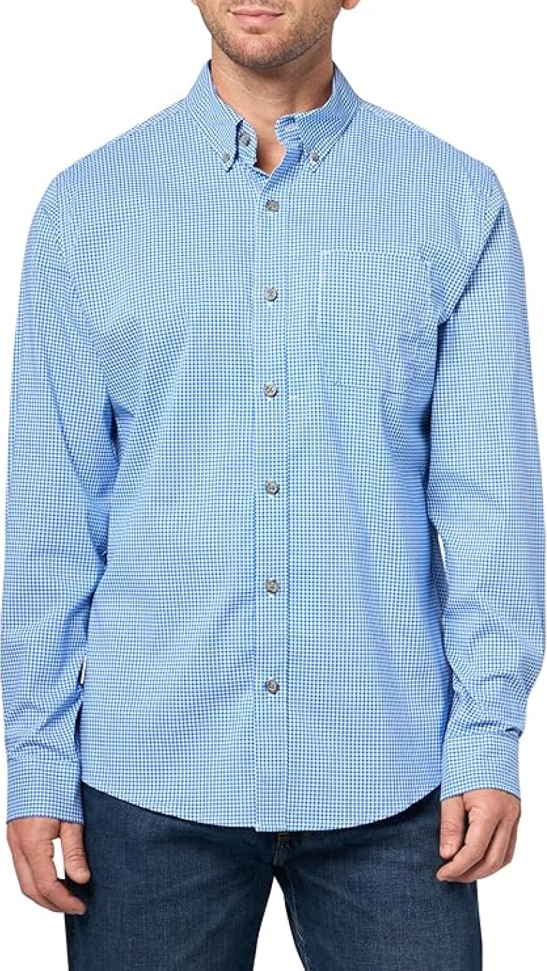 Eddie Bauer Men's Voyager Flex Long-Sleeve Shirt | Moisture-Wicking & Polygiene Odor Control