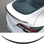 Real Carbon Fiber Rear Spoiler & Center Console Kit for 2021-2024 Tesla Model Y | Matte Black (Set of 3)