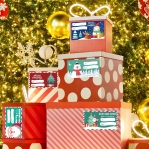 OHOME 500 PCS Christmas Gift Tags Stickers – Self-Adhesive Name Tags for Presents, Wrapping Paper & Holiday Decorations (2.95 x 1.6 in)